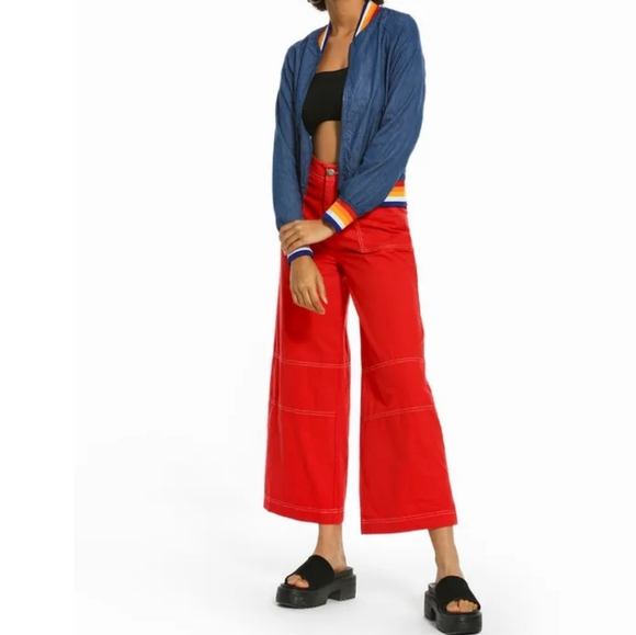 BDG | Denim Bomber with Knit Details - Picture 12 of 13